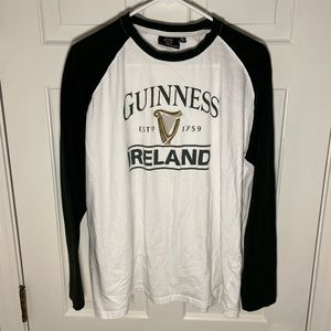Guinness Long Sleeve Baseball T-Shirt Mens XL